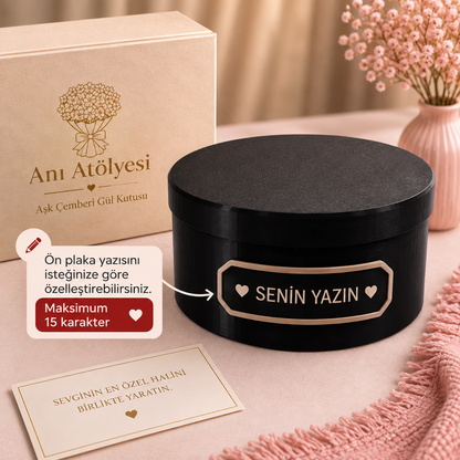 Kişiye Özel Aşk Çemberi Gül Kutusu